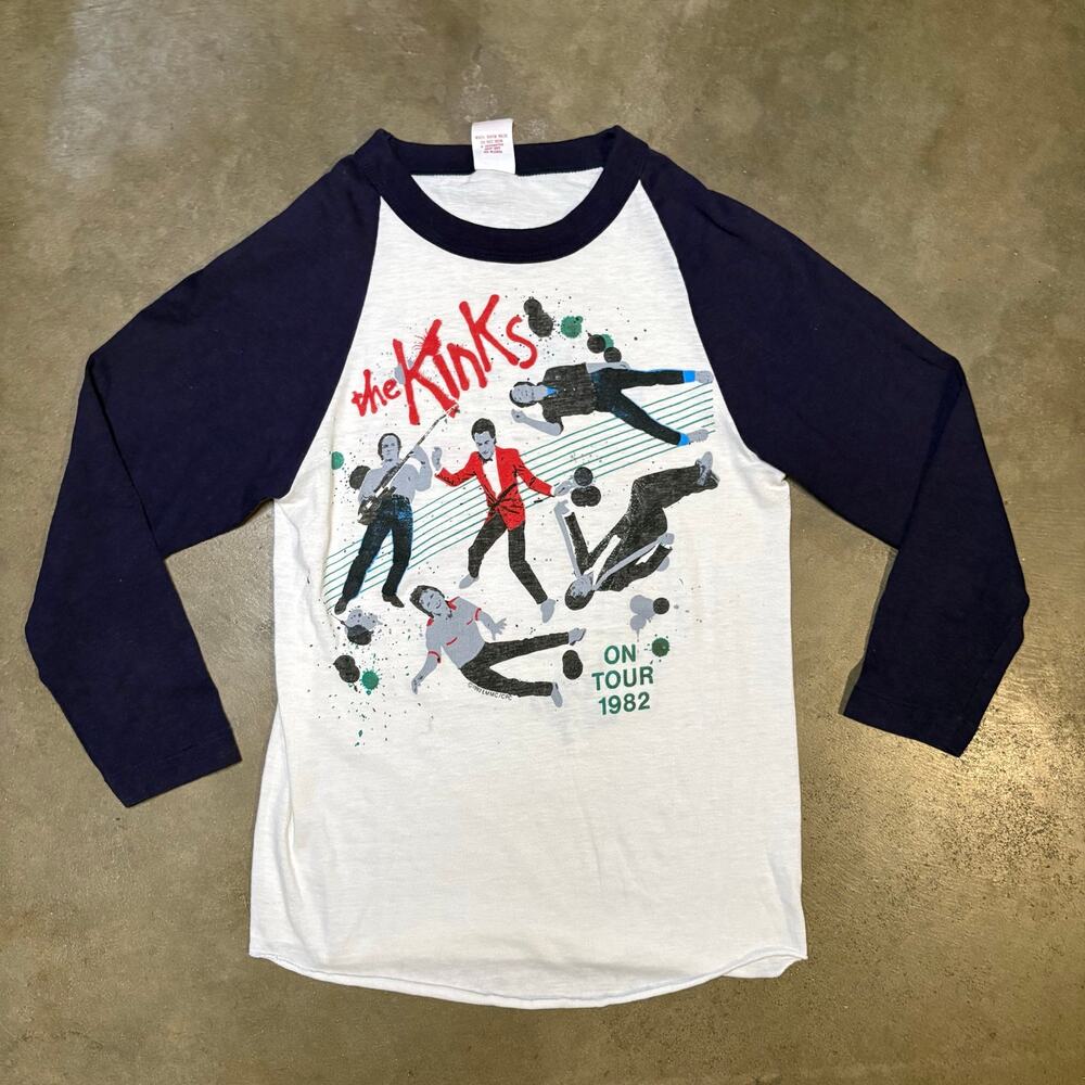 VTG 1982 The Kinks Men's Concert Shirt Tour Band 80s Size Men's S